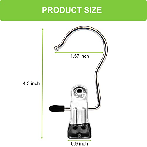 Boot Hangers Clips, 16 Pack Laundry Hooks Hanging Clips Clothes Pins Closet Hanger Organizer Clamps Socks Towel Clips Heavy Duty Clothespins Bulk Hanger Clips for Closet Travel Pants Socks Handbags