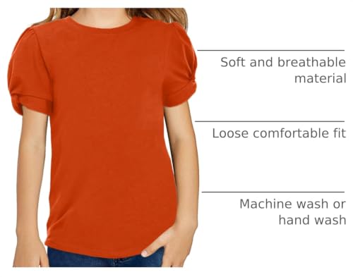 Image of Arshiner Girls T Shirts Twist Short Sleeve Summer Shirts Fashion Crewneck Tops Tee Blouse