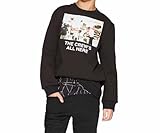 art class Boys' Crewneck Fleece Long Sleeve Crew's All Here Print Sweatshirt, Sibling Matching Sweatshirt - (US, Alpha, X-Large, Regular, Black)