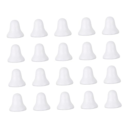 Angoily 20pcs Jingle Bell Decorations for Christmas Tree Crafts Bell Shape Molds for Creative Holiday Projects and Materials for Adults