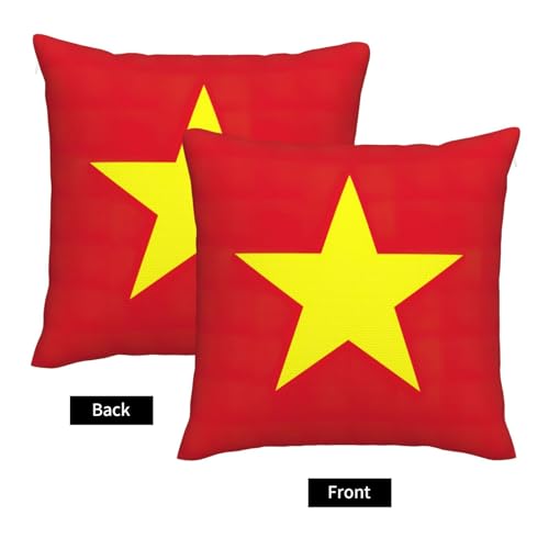 Housse de coussin drapeau vietnamien EdWal : protège et décore