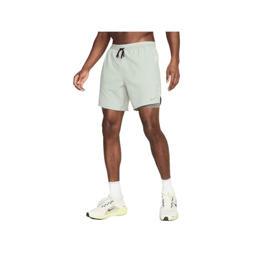 Nike Stride Men's Dri-FIT 7" 2-in-1 Running Shorts (Jade Horizon/Medium Olive/Black, DM4759-370), Jade Horizon/Medium Olive/Black, Large