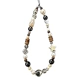 Vintage Brauner Handykette Perlen Handyanhänger Stern Herz Handykette Kurz Handgelenk Handyschlaufe Kamera Handschlaufe Handy Kette Perlen Handy Anhänger Handyband Kurz Beaded Phone Chain Wrist Strap