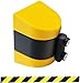 HHCCTEO Magnetic Wall Mount Retractable Belt Barrier with Yellow ABS Case, Fixed Safety Cordon Barrier(2m/6.6ft)