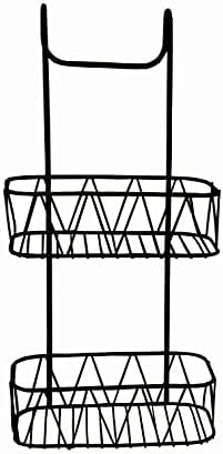 Over Shower door Screen Caddy Hanging Bathroom Organiser Shower Rack Storage Tidy (3 Tier White)