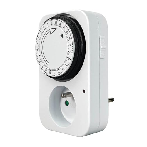 TIBELEC 560100 Prise programmateur journalier mécanique, couleur blanc