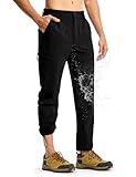 TBMPOY Men's Lightweight Hiking Pants Quick Dry 4 Pockets Stretch Water Resistant Travel Fishing Convertible Zip Cargo Jogger Black 34