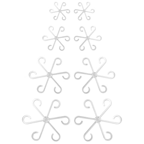 TNJPSEK 8 Pack Clear Indoor Plant Support Stakes, Reusable Plastic Plant Stem Holders & Trellis for Monstera Pothos Vines Vertical Growth Air Circulation Stable Stem Support Cover