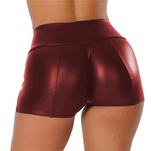 Short en faux cuir à effet wet look et levage des fesses FGRID L