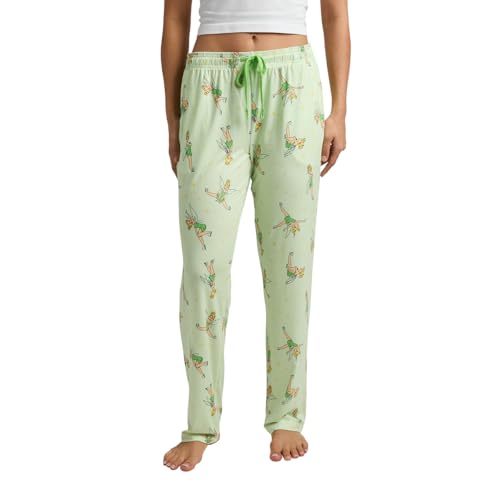 Disneys Tinker Bell All-Over Print Womens Sleep Pajama Pants -Medium