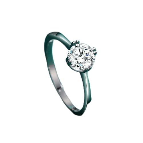 [ȓX] 925 Sterling Silver Ring for Men Women Luxury Zircon Wedding Ring Cubic Zirconia Wedding Band Jewelry Adjustable Minimali
