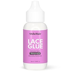 Dolahair Extreme Hold Lace Glue for Wigs, Waterproof, Invisible Bonding, 1.3 Ounce