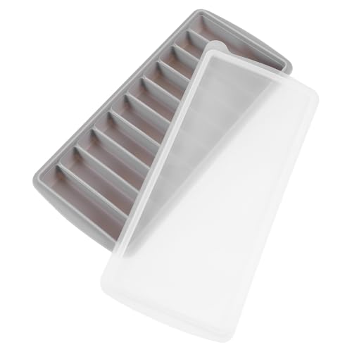 Molde de silicona para cubos de hielo 10 barras gris miniatura 1