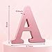 AOCEAN 6 Inch Pink Wood Letters Unfinished Wooden Letters for Wall MAGA Decorative Standing Letters Slices Sign Board for Crafts Christmas Decoration Home Party Projects (A)
