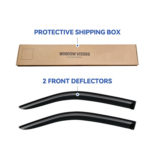 Image of Window Visors Rain Guards for 1998-2004 Nissan Frontier Regular /King /Crew Cab, Out-Channel Window Vent Wind Deflectors Visors Shades for 2000-2004 Nissan Xterra