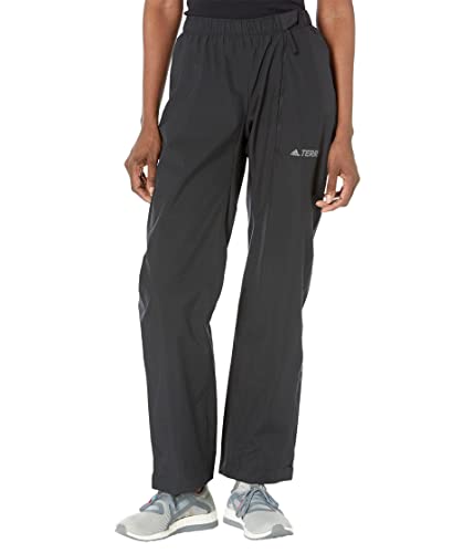 adidas Outdoor Women's Terrex Multi RAIN.RDY 2-Layer Rain Pants, Black (Primegreen), Small