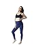 Ingrid & Isabel Basics 7/8 Active Maternity Leggings, Comfortable Fold Over Panel, Black/Navy, Womens Size M