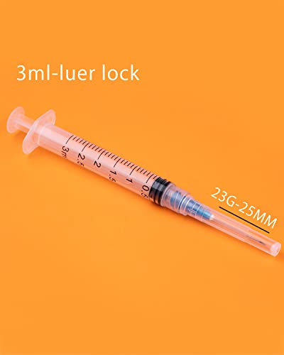 100 Pack 3ml/cc Measuring Tools with 23Ga, Plastic Laboratory Supplies Individually Sealed Packaging (3ml/cc-23G, 100pack) - Image 2