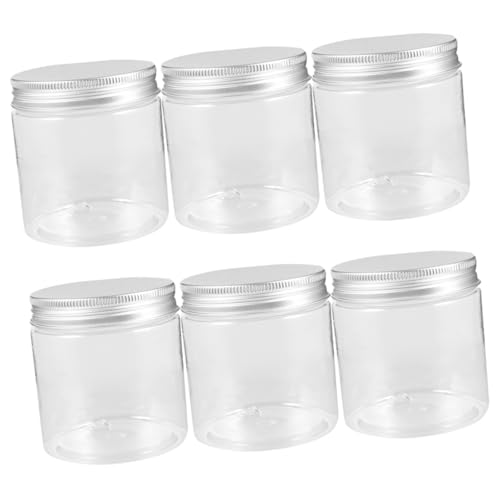 PRETYZOOM 6pcs seal transparent jam containers honey pot storage bottle Honey clear plastic jam jars with lids sealed honey jars plastic jar small honey dispenser