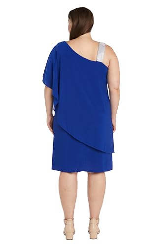 Image of R&M Richards Women's Asymmetrical Elegance Cocktail Dress