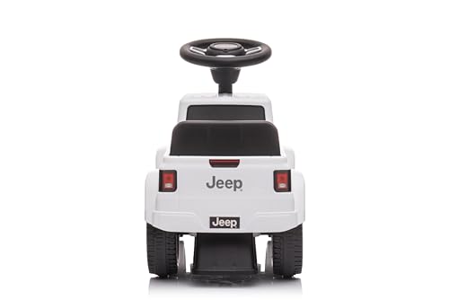 Best Ride On Cars Jeep Gladiator Ride-On Push Car Combo, Foot-to-Floor Design, Realistic and Stylish Kids Car, Honking Horn, Under-Seat Toy Storage, for Ages 18 Months - 3 Years, White