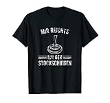 Gran diseño para tiro con bastones de hielo y tiro para todos los amantes de los deportes de bastones. Divertida frase «Mir reichts ich geh Stockschießen».
