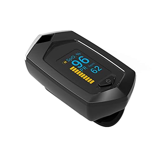 heyaa Oxímetro de pulso de dedo recarregável tipo C Chargport monitor digital de saturação de oxigênio no sangue
