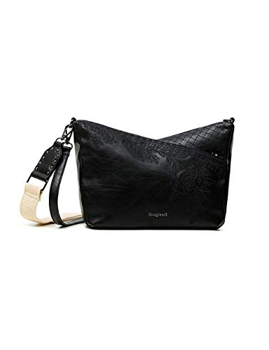 Desigual PU Body Bag, Sac de Sport Across. Femme, Noir, Taille Unique