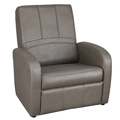 Recpro Charles Rv Gaming Chair Ottoman Conversion | Built-In Storage | Rv Furniture | Great For Teens | Putty | 2 Pack #TOP5