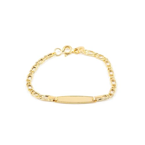 Monde Petit Bracelet Enfant Or Jaune 18 Carats - Coffret cadeau - Certificat de garantie