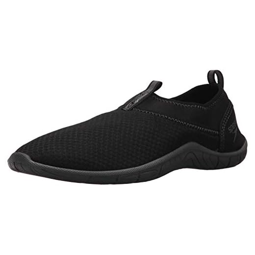 Speedo Mens Tidal Cruiser Water Shoe, Black/Dark Gull Grey, 9 US