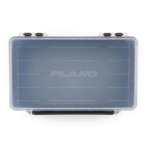 Image of Plano StowAway 3700 Deep Open Stow Tackle Box, with Corrosion-Preventive Rustricor, Single Latch Design, Transparent DuraView Lid, Stackable Storage for Fishing Bait, Lures and Gear