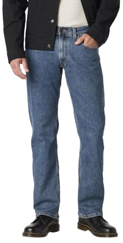 Levi Strauss Signature Gold Men's Relaxed Fit Flex Jeans (Available in Big & Tall), Medium Indigo-Waterless, 34W x 29L