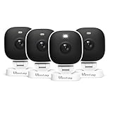 VIMTAG 4MP Security Camera, 2.4G/5G Outdoor Indoor Cameras for Home Security with Color Night Vision, Motion Activated Spotlight/Siren, IP66,2-Way Audio, Support Cloud/Card(not Include), Wired, 4Pack