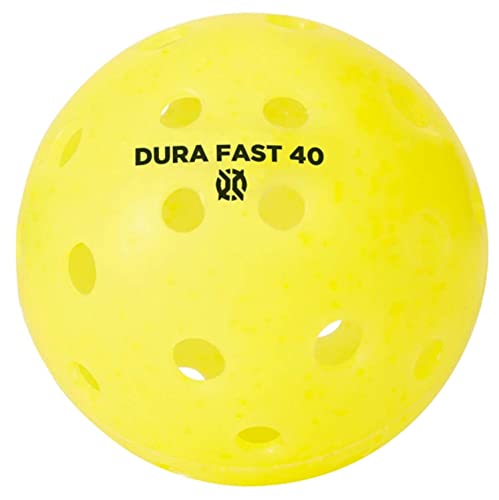 Dura Fast 40 Pickleballs | Outdoor Pickleball Balls | Yellow | Pack of 6 | USAPA Approved and...