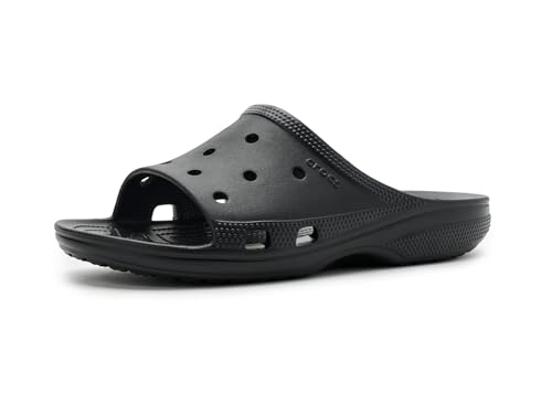 Crocs Men Classic Saturday Slides Black 10 Medium