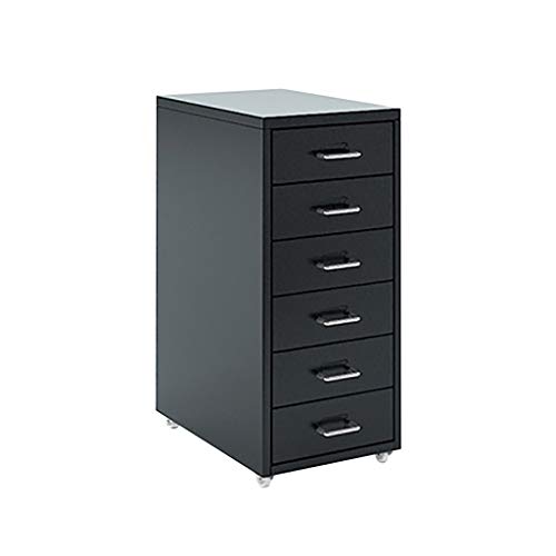 Black Hon - Archivador lateral con cajones de almacenamiento, 41 x 28 x 69 cm, acero laminado en frío, organiza tus documentos de manera eficiente