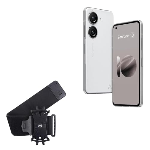 BoxWave Holster Compatible with ASUS ZenFone 10 AI2302 (5.9 in) - ActiveStretch Sport Armband, Adjustable Armband for Workout and Running - Jet Black