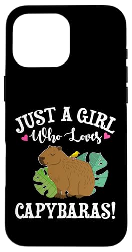 Kawaii Kids Womens Just A Girl Who Loves Capybaras Lover �X�}�z�P�[�X iPhone 16 Pro Max �p