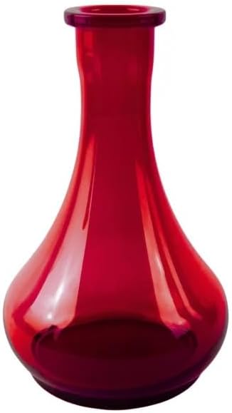 CYRIL - Base Drop Red, Hookah Base, Traditional Russian Design, Glass Construction, 10-inch Height, 1,7-inch Neck Diameter, Multiple Colors, Premium Hookah Accessory