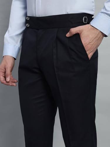 Image of Gurkha Pants for Men | Trouser for Men | Formal Pant | Double Button | Regular Fit Trouser High Waist Pleated Casual Trousers | Straight Leg Pants for Office Smart Casual Travel Party