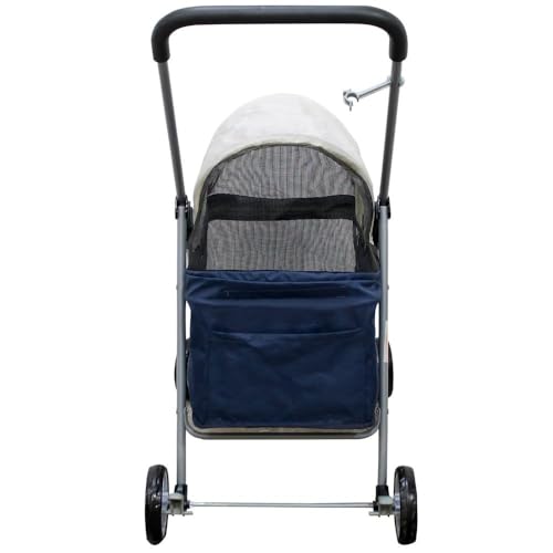 Carrinho de Passeio Pet para Cães e Gatos - Preto