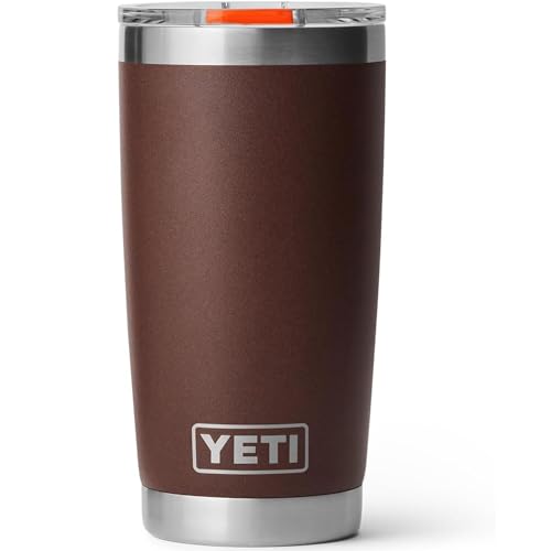 YETI Rambler 20 oz Tumbler, Stainless Steel, Vacuum Insulated with MagSlider Lid, Wetlands Brown