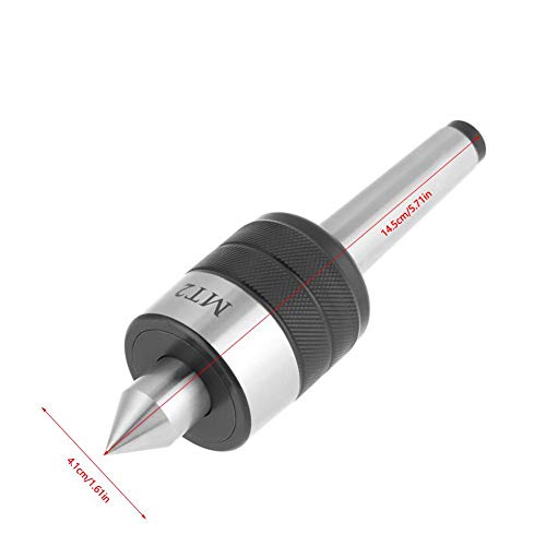 Live Center, MT2 High Precision Taper Lathe Rotary Turning Live with 60 Degree Point Metal Work Milling Center with 5000 RPM for Turning CNC Work Chuck Tool