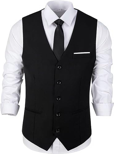 FH Suit Vest Formal Business Dress Wedding Men Waistcoat-picture-25