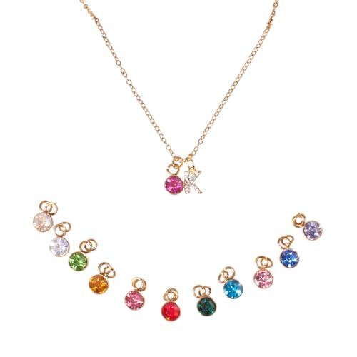 SALTY Anti Tarnish A Initial And Birthstone Charm Pendant Necklace for Women | Stylish Locket Chain | Latest Fashion Jewellery Accessories for Girls | Minimal Jewelry | Ideal for Gifting | Marriage, Birthday | Gift for Valentine Day