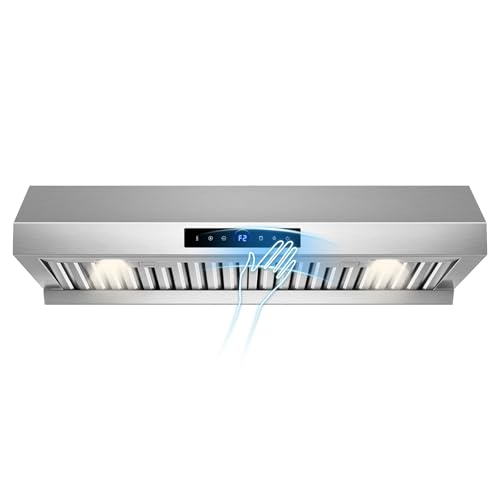Image of 30 inch Under Cabinet Range Hood 1200 CFM with 4-Speed Gesture Sensing & Touch Control