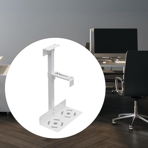 Soporte estable y flexible para torre de computadora, soporte para CPU bajo el escritorio o montaje en pared, blanco miniatura 5
