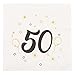 LAMEK 40 pièces Serviette de Table Anniversaire 50 ans Serviette Papier Anniversaire 50 ans Serviettes Anniversaire pour Femme Homme Table Fête Soirée Dîner Anniversaire 33x33cm
