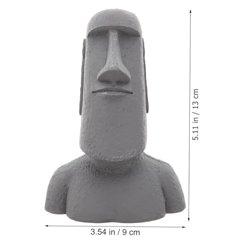 Estatua Moai de Resina Mini 5.11x3.54x1.96 pulgadas miniatura 5
